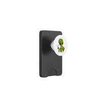 Alien Mangeant Une Pizza Signe de Paix Vert Extraterrestre Extraterrestre PopSockets PopWallet pour MagSafe