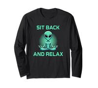 Alien Meditation Meditate Relaxation Sit Back and Relax Manche Longue