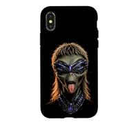 Alien Mullet Extraterrestrial Party Rocker Sci-FI Humour Coque pour iPhone X/XS