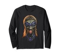 Alien Mullet Extraterrestrial Party Rocker Sci-FI Humour Manche Longue