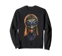 Alien Mullet Extraterrestrial Party Rocker Sci-FI Humour Sweatshirt