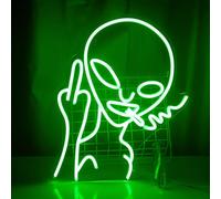 Alien Neon Light Décoration Lampes néon Bouclier Gaming Neon Sign, Décoration murale lumineuse LED pour Gaming Room Chambre à coucher Mur Bar Cadeaux Fête Décoration