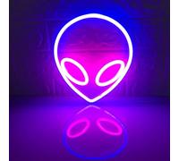 Alien Neon logo, rose et bleu Alien decor Neon avec USB/batterie, cool Alien Neon dans la chambre à coucher, salle de jeux, Alien LED logo pour la décoration murale
