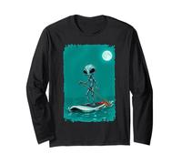 Alien on a Stand Up Paddle-Board 1 - Fan Fun Manche Longue