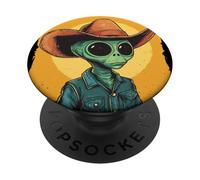 Alien Outlaw pour une balade dans l'espace sauvage et les cowboys PopSockets PopGrip Adhésif