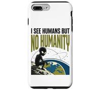 Alien OVNI Space No Humanity Extraterrestre Coque pour iPhone 7 Plus/8 Plus