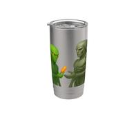Alien Paying Robot Orange Capsule Pilule Crypto Cadeau Gobelet isotherme en acier inoxydable double paroi