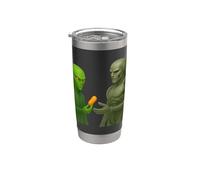 Alien Paying Robot Orange Capsule Pilule Crypto Cadeau Gobelet isotherme en acier inoxydable double paroi