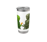 Alien Paying Robot Orange Capsule Pilule Crypto Cadeau Gobelet isotherme en acier inoxydable double paroi