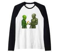 Alien Paying Robot Orange Capsule Pilule Crypto Cadeau Manche Raglan