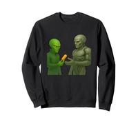 Alien Paying Robot Orange Capsule Pilule Crypto Cadeau Sweatshirt