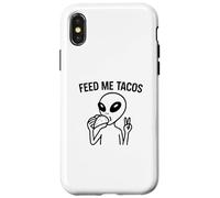 Alien Peace Love Tacos Tee - Funny UFO Food Lover Tees Coque pour iPhone X/XS