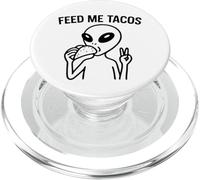 Alien Peace Love Tacos Tee - Funny UFO Food Lover Tees PopSockets PopGrip pour MagSafe