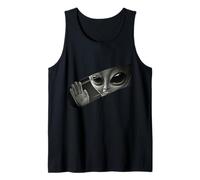Alien Peeking Graphic | Conception de fenêtre Extraterrestre OVNI Débardeur