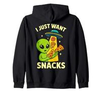 Alien Pizza Craving I Just Want Snacks Area 51 Sweat à Capuche