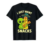 Alien Pizza Craving I Just Want Snacks Area 51 T-Shirt