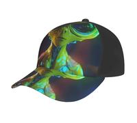 Alien Planet Print Casquette de baseball unisexe pour activités sportives en plein air Chapeau fonctionnel pour sorties décontractées vacances Noir