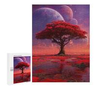 Alien Planet with Red Tree Puzzle 1000 Pièces Educa Jouet en Bois Cadeau Unique Décoration Intérieure Jeu Éducatif Challenge Toy Adultes Et Enfants À Partir De 14 Ans 500 PCS