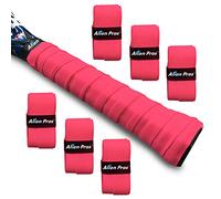 Alien Pros Ruban Grip pour Raquette de Tennis Pré-découpé et Anti-Transpirant - Recouvrez Votre Raquette pour Une Meilleure Performance (6 Grips, Rouge)