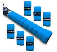 Alien Pros Ruban Grip pour Raquette de Tennis Pré-découpé et Anti-Transpirant - Recouvrez Votre Raquette pour Une Meilleure Performance (6 Grips, Bleu)