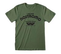 Alien Retro Nostromo Homme T-Shirt Manches Courtes Olive 100% Coton Regular/Coupe Standard