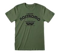 Alien Retro Nostromo Homme T-Shirt Manches Courtes Olive M 100% Coton Regular/Coupe Standard