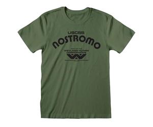 Alien Retro Nostromo Homme T-Shirt Manches Courtes Olive M 100% Coton Regular/Coupe Standard