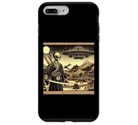 Alien Samurai Warrior Invasion Soucoupes volantes Coque pour iPhone 7 Plus/8 Plus