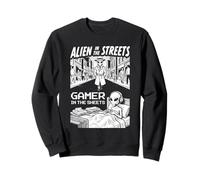 Alien Sci FI Gamer Humour Creative Dual Life Character Art Sweatshirt