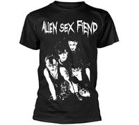 Alien Sex Fiend T-Shirt Graphic Printed Top Tee for Men Black M