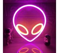 Alien Sign Lumières de nuit avec des formes étranges Décorations d'éclairage spécial LED Lumières de néon Économie d'énergie et lumineuses Décorations d'Halloween Donnant des cadeaux aux amis