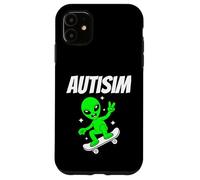 Alien Skateboarder Funny Cosmic Skater Apparel AutismTees Coque pour iPhone 11