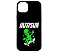 Alien Skateboarder Funny Cosmic Skater Apparel AutismTees Coque pour iPhone 14 Plus