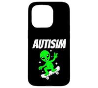 Alien Skateboarder Funny Cosmic Skater Apparel AutismTees Coque pour iPhone 15 Pro