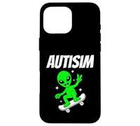 Alien Skateboarder Funny Cosmic Skater Apparel AutismTees Coque pour iPhone 16 Pro Max