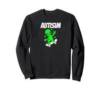 Alien Skateboarder Funny Cosmic Skater Apparel AutismTees Sweatshirt