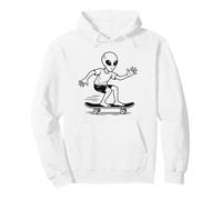 Alien Skateboarding Funny UFO Extraterrestre Sci-FI Design Sweat à Capuche