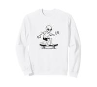Alien Skateboarding Funny UFO Extraterrestre Sci-FI Design Sweatshirt