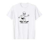 Alien Skateboarding Funny UFO Extraterrestre Sci-FI Design T-Shirt