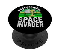 Alien Space Invader Professionnel PopSockets PopGrip Adhésif