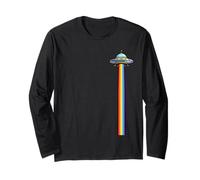 Alien Spaceship Rainbow UFO Enlèvement Amateurs de Science-Fiction Manche Longue