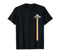 Alien Spaceship Rainbow UFO Enlèvement Amateurs de Science-Fiction T-Shirt