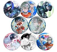 Alien Stages Ivan＆Till Badges 58MM Anime Figure Ivan＆Till Tinplate Badge Pins Décorations 8 Pièces