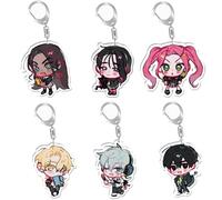 Alien Stages Porte Clés Jeux Figurine Cosplay Accessoires Mignon Acrylique Keychain Merch Pack of 6