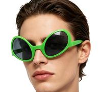 Alien Sunglasses Novelty - Green Tinted Lens, Futuristic Costume Eyewear