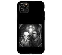 Alien UFO & Bigfoot Sonnette de Porte Amusante Caméra de Nuit Art de la Vie Spatiale Coque pour iPhone 11 Pro Max
