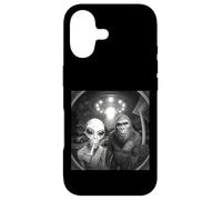 Alien UFO & Bigfoot Sonnette de Porte Amusante Caméra de Nuit Art de la Vie Spatiale Coque pour iPhone 17