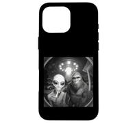 Alien UFO & Bigfoot Sonnette de Porte Amusante Caméra de Nuit Art de la Vie Spatiale Coque pour iPhone 16 Pro Max