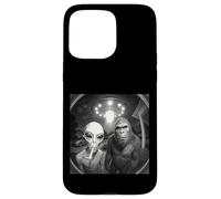 Alien UFO & Bigfoot Sonnette de Porte Amusante Caméra de Nuit Art de la Vie Spatiale Coque pour iPhone 15 Pro Max