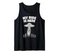 Alien UFO My Ride is Here Funny Flying Saucer Men Women Kids Débardeur